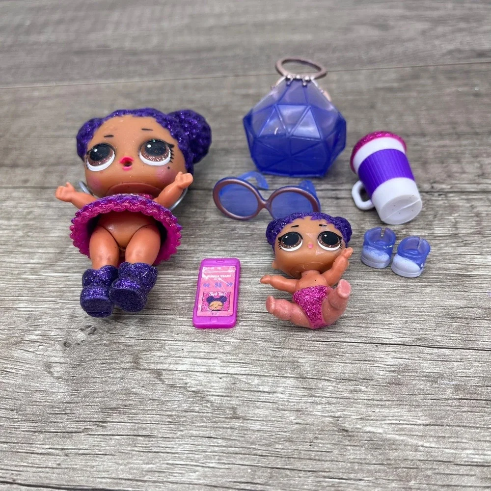 LOL Doll Bling‎ Queen Family Bundle Lil Sis Glitter